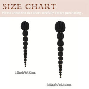 Kinky Afro Puff Extensión de cola de caballo para mujeres negras 18 24 pulgadas Linterna larga Burbuja Cordón Falso Pigtail Pieza de cabello sintético - Product Image 5