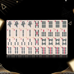 36mm <b>Melamine</b> Mahjong Tiles With Arabic Numbers And English Letters Large Medium Ivory <b>Set</b> With Leather Box - Product Image 2