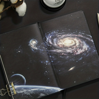 Carnet 3D Relief Terrestre avec Pages Colorées NAA05 – Couverture Créative Lune & Texture Fraîche pour Écriture Créative & Journalisation