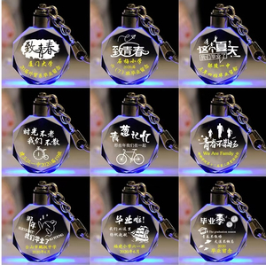 Danh dự của pha lê vuông pha lê vòng chìa khóa tùy chỉnh 3D laser pha lê ảnh Keychain <span class=keywords><strong>LED</strong></span> nhấp nháy ánh sáng <span class=keywords><strong>Keyring</strong></span> - Product Image 6
