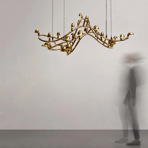 Entwined Mushroom Art Chandelier <b>Led</b> <b>Light</b> E27 Bulb Hotel Lobby Staircase Lighting Large Size Non Standard Shape - Product Image 1