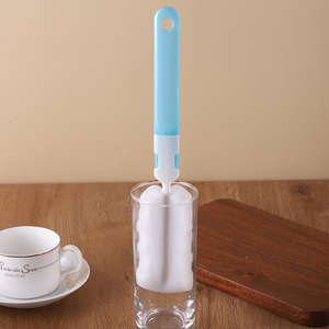 Cepillo de limpieza de doble cabezal inteligente de 28 cm con cabezal de esponja desmontable para limpieza de botellas - Product Image 4