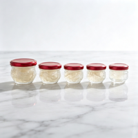 Gobelet à pudding en verre portable, transparent, en forme de nid d'oiseau, avec un ventre bombé, à large ouverture, pour usage domestique et commercial