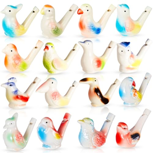 Regalos para Niños con Forma de Animales Adorables, Silbato de Cerámica con Forma de Pájaro Acuático, Ocarina, Juguetes de Baño para Niños, Silbatos Artesanales de Arcilla Retro, Recuerdos para Fiestas - Product Image 1
