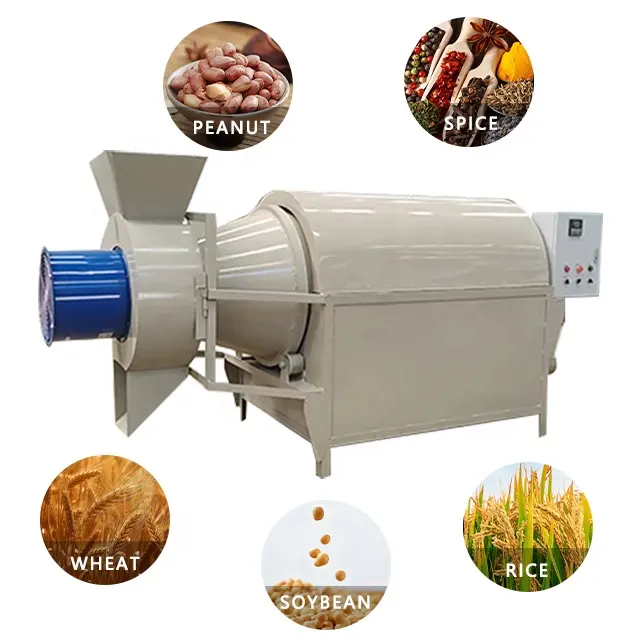 Automatic agro grain drying machi rotary drum dryer material tumble dryer industrial drying machine wood sawdust dryer