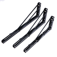 1 pièce Support d'angle triangulaire pliable en acier inoxydable robuste, plusieurs tailles, pour étagères murales flottantes et tables, quincaillerie domestique