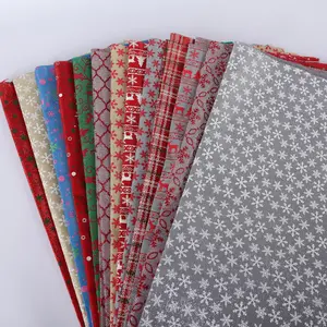 Good material Christmas style snow pattern bag printed nonwoven felt fabric for garment