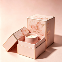 Boîte de présentation de luxe en papier couché pour bougies parfumées et ensembles de diffuseurs à bâtonnets, avec marquage en relief et finition personnalisée