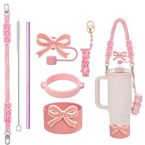 Accesorios para botellas de agua: Cuerda de asa, colgante de cuerda tejida con flor de margarita, lazo de <span class=keywords><strong>mariposa</strong></span> de paja, decoración para el hogar, sencillo y bonito - Product Image 6