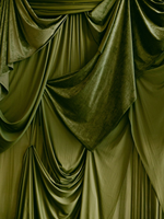 Cortinas de Terciopelo Holandés de Lujo en Verde Oliva para Escenarios de Eventos, Telón de Fondo Verde Esmeralda para Bodas, 5*16 Pies