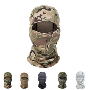 Pria luar ruangan olahraga wajah penuh kamuflase taktis Balaclava Logo kustom berkemah memancing masker syal untuk bersepeda - Product Image 1