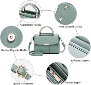 Custom Women's Fashion PU Leather Shoulder <b>Bag</b> Zipper Closure Eco-Friendly Polyester Lining 2-2.9L Capacity <b>for</b> Daily Use - Product Image 4