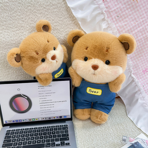 Venta al por mayor de fábrica: Oso de peluche de pie, creativo, estilo vaquero, marrón, suave, regalo para compañeros de trabajo - Product Image 3