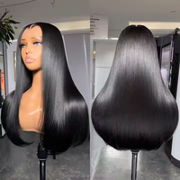 13x6 360 Full Lace HD Luxury Raw Vietnamita Hueso Recto GluelessNaturalLace FrontalPelucas de cabello humano para mujeres SDDVietnamese Peluca