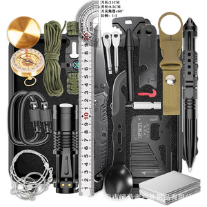 Kit de Herramientas de Supervivencia 21x11.5x5.5cm, Acero Inoxidable, Compacto, Equipo de Emergencia para Exteriores - Product Image 1