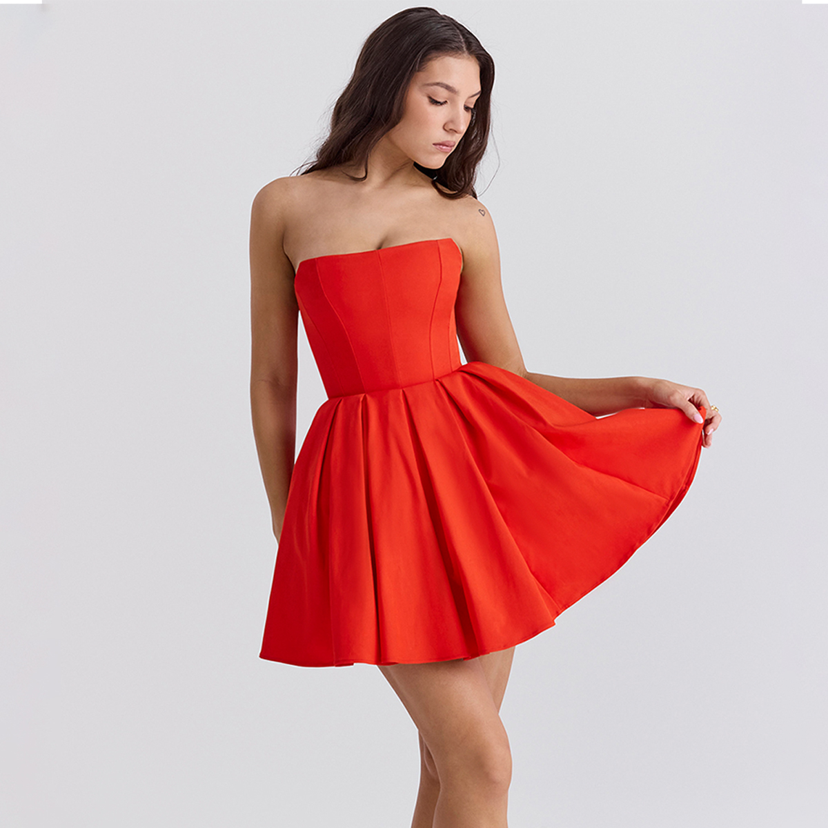 Casual Red Sexi Dress Short Sexy Hot Red Dresses Elegant Women's