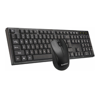 Keyboard dan Mouse Combo Gaming Slim Mini LED Ultra Tipis Tahan Air 104 Tombol Berkabel untuk Kantor Stok Tersedia