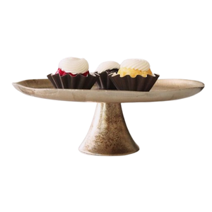 Premium Round Antique Metal Gold Cake Stand Elegant Vintage Dessert Display for Weddings & Parties Durable Metallic Cake Holder - Product Image 4