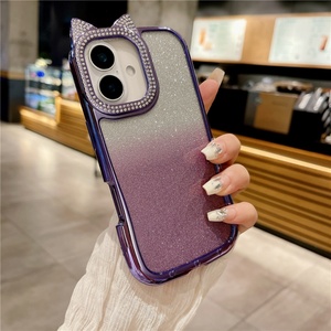 เคสโทรศัพท์มือถือแบบนิ่ม TPU ชุบโครเมียมลายหูแมว สำหรับ iPhone 11 12 13 14 15 16 Pro Max - Product Image 5