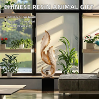 Neue Chinesische Tierfiguren aus Kunstharz, Umweltfreundliches Geschenk zum Chinesischen Neujahr oder zum Abschluss, Elegante Feng Shui Wohnzimmerdekoration