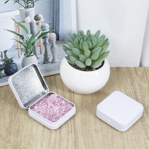 Custom Color and Logo <b>Flat</b> Packaging Tinplate Containers <b>Flat</b> Metal Case Square Tin <b>Box</b> With Hinged Metal Can for Gift - Product Image 5