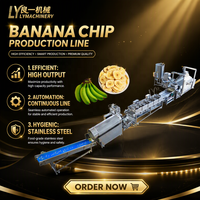 Maßgeschneiderte Produktionskapazität von 50kg-2000kg Vollautomatische Bananenchips-Verarbeitungs- und Herstellungsmaschine Produktionslinie