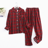 Ensemble de pyjamas de Noël en polyester pour la famille, col en V, manches longues, taille élastique, finition lavée, multi-saisons, pour la décoration de Noël, cadeau
