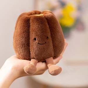 Peluche super douce transfrontalière en forme de gâteau macaron, de tarte aux œufs ou de madeleine, brodée de motifs de dessins animés, rembourrée de coton PP, pour Princesse Ours - Product Image 4