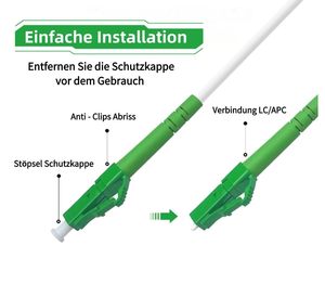 Cable de Extensión de Fibra Óptica con Conectores LC/APC de Alta Velocidad y Durabilidad, Adaptador <span class=keywords><strong>Gratuito</strong></span> para Telecomunicaciones <span class=keywords><strong>Vodafone</strong></span> 1&1 M-net FRITZ (15m) - Product Image 5