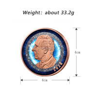 Monnaie commémorative en cuivre fin .999 de 1 oz, feuille d'érable colorée, pièce en cuivre rouge massif de 1 oz – Vente chaude