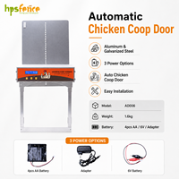 Pembuka Pintu Kandang Ayam Otomatis Berkelanjutan dengan Timer, Bertenaga Baterai, Layar LCD, Tahan Lama, Ringan, Aluminium HPSFENCE AD006