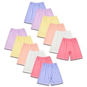 Quinto pantalón para niñas, mallas finas de verano para Yoga, pantalones cortos antideslizantes de color sólido para niños