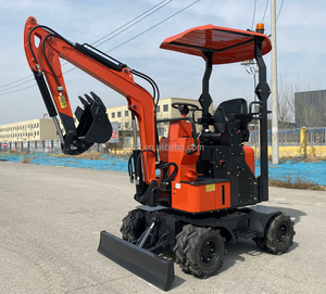 Mini Excavadora de Ruedas en Oferta, 1.5 Toneladas, para Granja y Jardín, Excavadora Pequeña Económica, Precios de Mini Excavadora de Ruedas de 1.5 Toneladas - Product Image 4