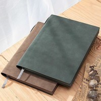 Bloc-notes professionnel en cuir PU A5 avec reliure thermique, design imprimé, 100 feuilles, logo personnalisé pour cadeaux