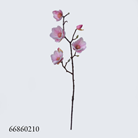 Bunga Buatan Gaya Nordik Modern 80cm, Magnolia Liar Buatan Tangan dengan Sentuhan Alami, Dekorasi Rumah untuk Pernikahan, Paskah, Wisuda, Dalam/Luar Ruangan