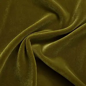 100% Pure Silk Velvet Tecido Cor sólida para vestuário da China Factory Direto com preço de atacado