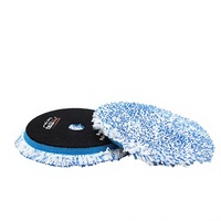 LEADMAX Disque de polissage rond personnalisé en microfibre, grain 40, abrasif moyen pour carrosserie automobile, application de cire humide