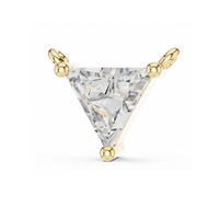 Elegante Collar con Colgante Solitario de Diamante Cultivado en Laboratorio con Corte Triangular, Oro Sólido, Diseño Geométrico, Certificado IGI de Lujo