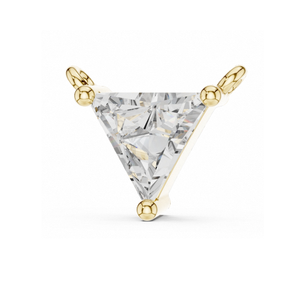 Collar Minimalista con Colgante de Diamante Triangular en Oro Amarillo, Diseño Geométrico con Punta en V, Joyería Fina Moderna para Uso Diario - Product Image 1