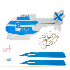 Tiger Rubber Band Powered Helicopter DIY <b>Model</b> <b>Kit</b> For Kids Indoor Outdoor Play 5-7 Years Age Range - Product Image 5