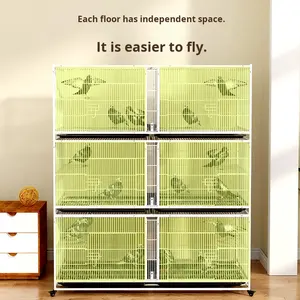 Cage d'Élevage pour Pigeons, Boîte Solide Blanche pour Perroquets, Cage pour Animaux de Compagnie <span class=keywords><strong>Anti</strong></span>-Souris, <span class=keywords><strong>Anti</strong></span>-Belette, Tube Carré et Fil de Fer - Product Image 4