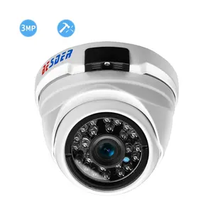 BESDER — caméra de surveillance IP POE hd 3MP/48V, dispositif de sécurité réseau H.265, anti-vandalisme, avec Compression vidéo
