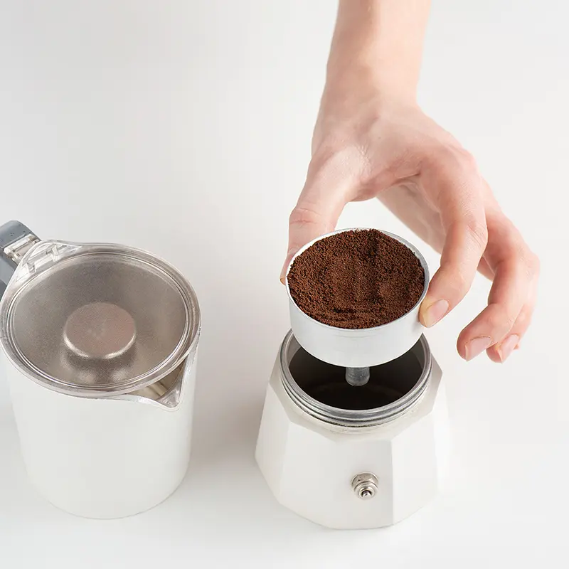 Yedi & Me ev küçük Percolator kahve makinesi profesyonel taşınabilir süper tam otomatik İtalyan çift vana Pot Pot