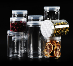 Contenedor Grande de Plástico para Empacar Alimentos, Frascos de PET a Prueba de Humedad para Dulces y Galletas, Botella de Plástico con Tapa de Plástico o Aluminio - Product Image 4