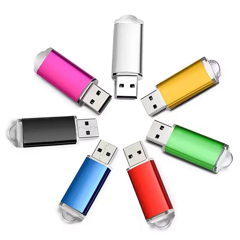 Bán buôn mini Kim Loại USB 2.0 ổ đĩa flash 64GB 32GB Móc Chìa Khóa Vòng USB Ổ Đĩa Bút 8GB 16GB Mini U Stick 3.0 biểu tượng tùy chỉnh Pendrive