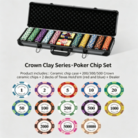 Ensemble de jetons de poker personnalisés avec des jetons de haute valeur nominale pour les tournois professionnels et les jeux privés