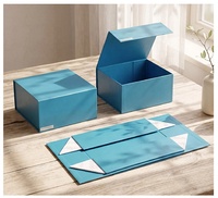 Caja de Regalo Rectangular Plegable de Cartón Corrugado Biodegradable de una Pieza con Cierre Magnético y Lazo para Boda o San Valentín