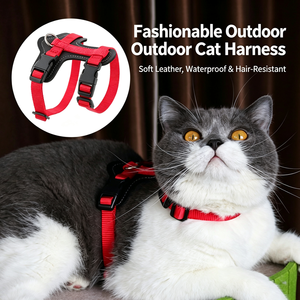 Cross-border direct cat traction rope anti-slip rope for outgoing cats rope pet chest strap chain adjustable - Product Image 5