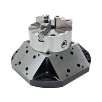 Chuck Self-centering 3 Rahang dengan Basis Riser Manual dari Baja Paduan untuk Mesin Bubut CNC