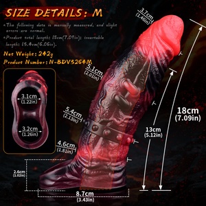 Extensor de Pene Vibrador NNSX Monster con Control Remoto de 10 Modos, Anillo para Pene con Diseño de Animal, Juguete Sexual para Agrandamiento para Hombres y Parejas - Product Image 6